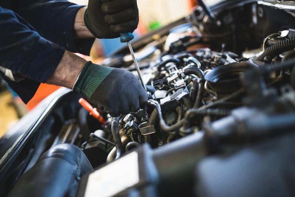 DriveTime Automotive Mechanic performing auto repair on Toyota Camry in Salem Oregon