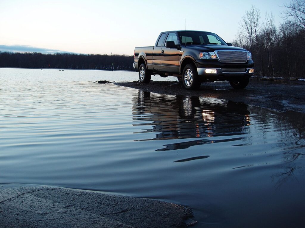 pickup truck parked outdoors.